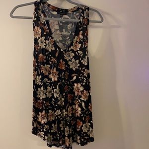 🌹Dynamite floral flower v-neck flowy racerback sleeveless tank top size S🌹